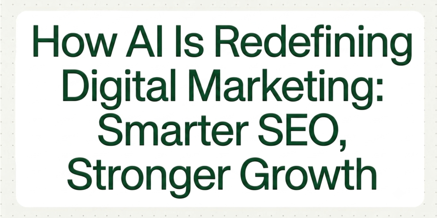 How AI Is Redefining Digital Marketing: Smarter SEO, Stronger Growth