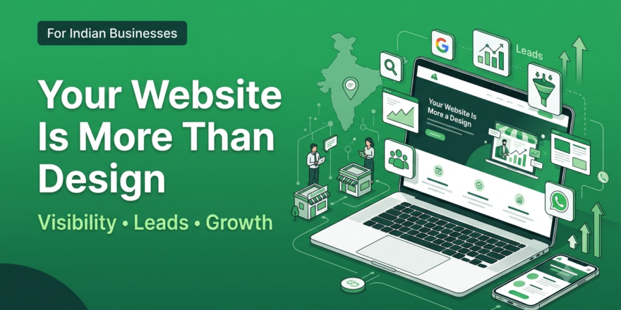 Why a Business Website Is More Than Just Design: Building Visibility, Leads & Growth for Indian Businesses.