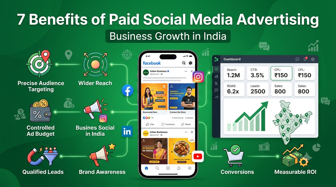 7 Benefits of Paid Social Media Advertising for Business Growth in India
